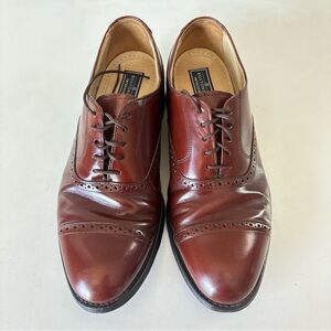 Bostonian Men’s Dress Shoes Brown Leather Oxford Lace Up Size 10.5 D/B Made USA